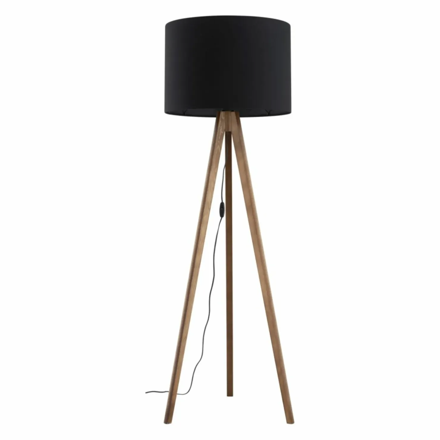 Drewniana lampa stojąca z abażurem TK 16005 GRAND ORZECH | Kaja*Sklep Kaja Cheap