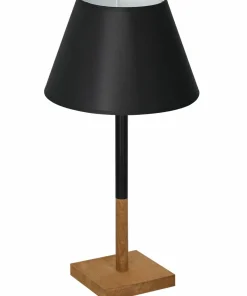Drewniana lampa stołowa, abażur LX 3749 z serii TABLE LAMPS*Sklep Kaja Shop