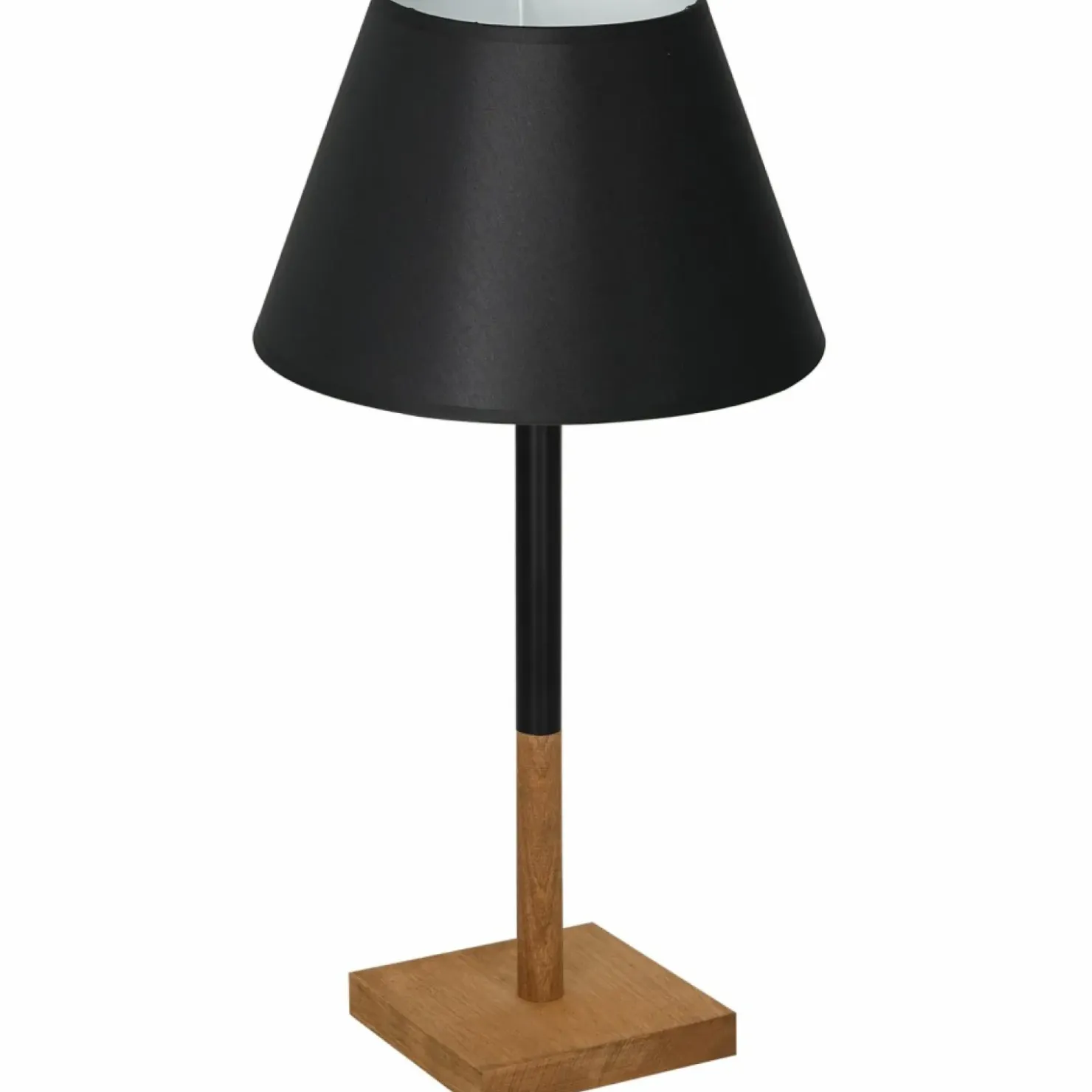 Drewniana lampa stołowa, abażur LX 3749 z serii TABLE LAMPS*Sklep Kaja Shop
