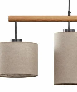 Clearance Sklep Kaja Drewniana lampa sufitowa z 4 abażurami TK 6108 DEVA | Kaja Oświetlenie beż