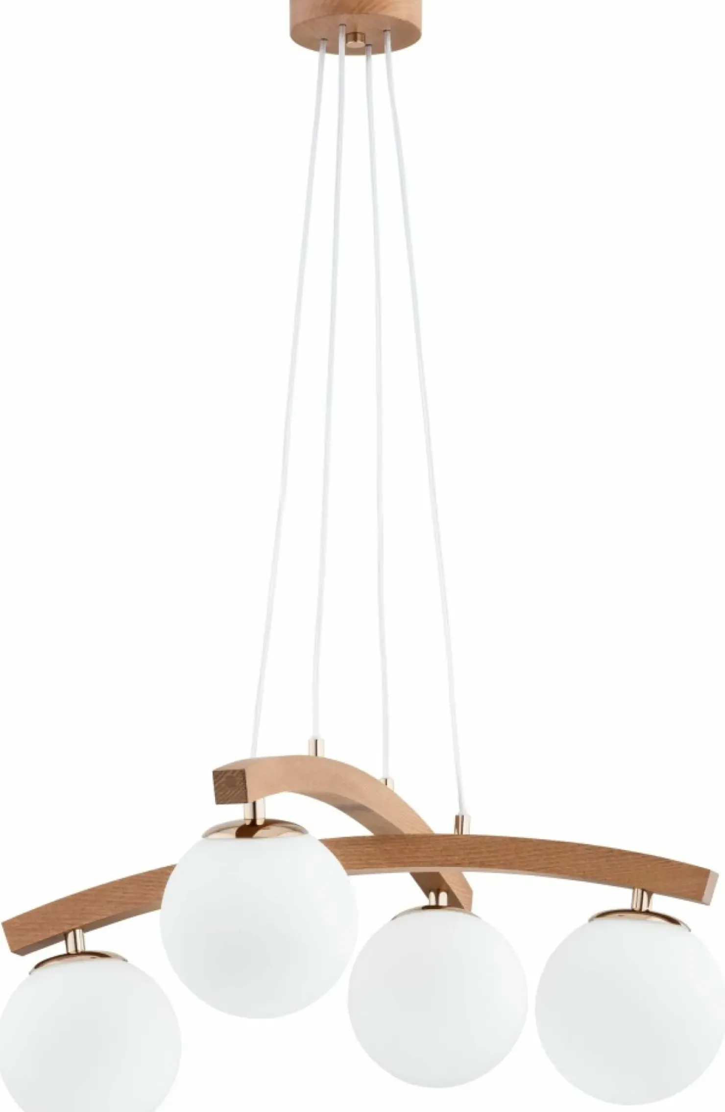 Cheap Sklep Kaja Drewniana lampa wisząca z białymi kloszami AL 63154 z serii MIKSER | Kaja Oświet