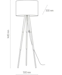 Drewniana lampa z czarnym abażurem TK 5298 TOKYO | Kaja Oświetlenie*Sklep Kaja Online