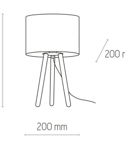Drewniana lampka stołowa z abażurem TK 5297 TOKYO | Kaja Oświetlenie*Sklep Kaja Flash Sale