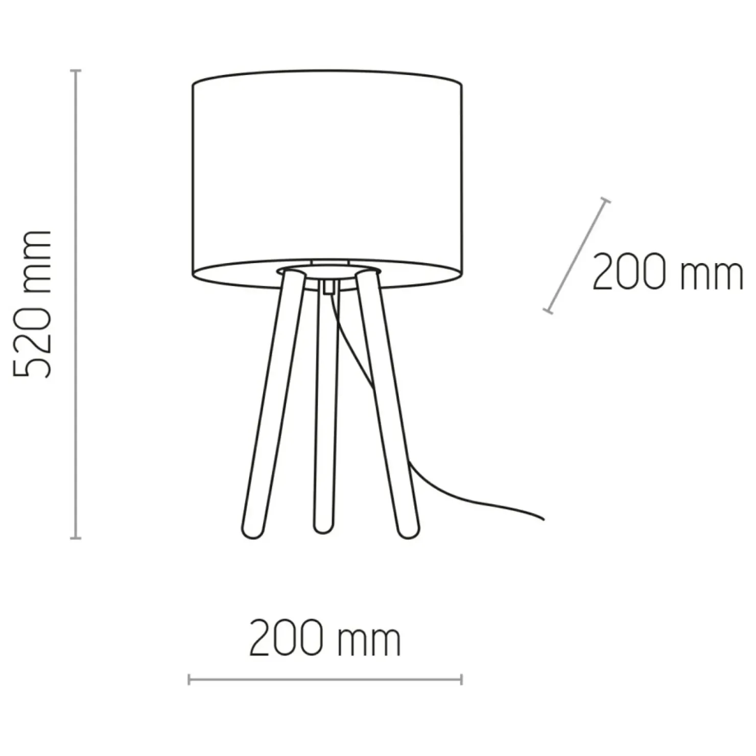 Drewniana lampka stołowa z abażurem TK 5297 TOKYO | Kaja Oświetlenie*Sklep Kaja Flash Sale