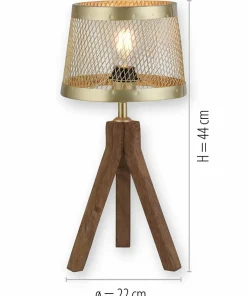Drewniano-metalowa lampka stołowa 11423-60 z serii FREDERIK | Kaja*Sklep Kaja Sale