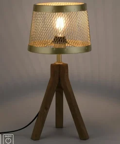 Drewniano-metalowa lampka stołowa 11423-60 z serii FREDERIK | Kaja*Sklep Kaja Sale