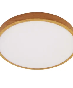 Drewniany, ledowy plafon o średnicy 28cm PLF-75689-WD-3K RIBERIO*Sklep Kaja Best Sale