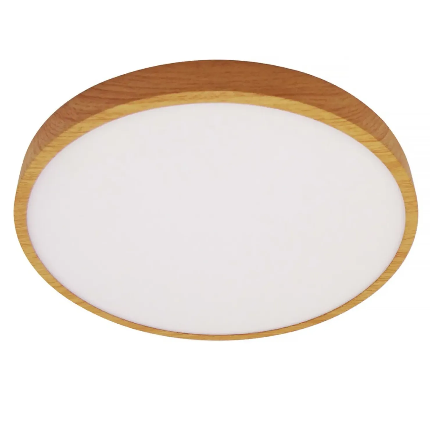 Drewniany, ledowy plafon o średnicy 28cm PLF-75689-WD-3K RIBERIO*Sklep Kaja Best Sale