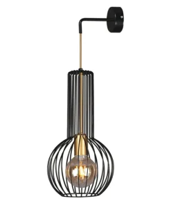 Druciana, dekoracyjna lampa ścienna K-4523 ARVI BLACK | Kaja*Sklep Kaja Outlet