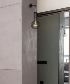 Druciana, dekoracyjna lampa ścienna K-4523 ARVI BLACK | Kaja*Sklep Kaja Outlet