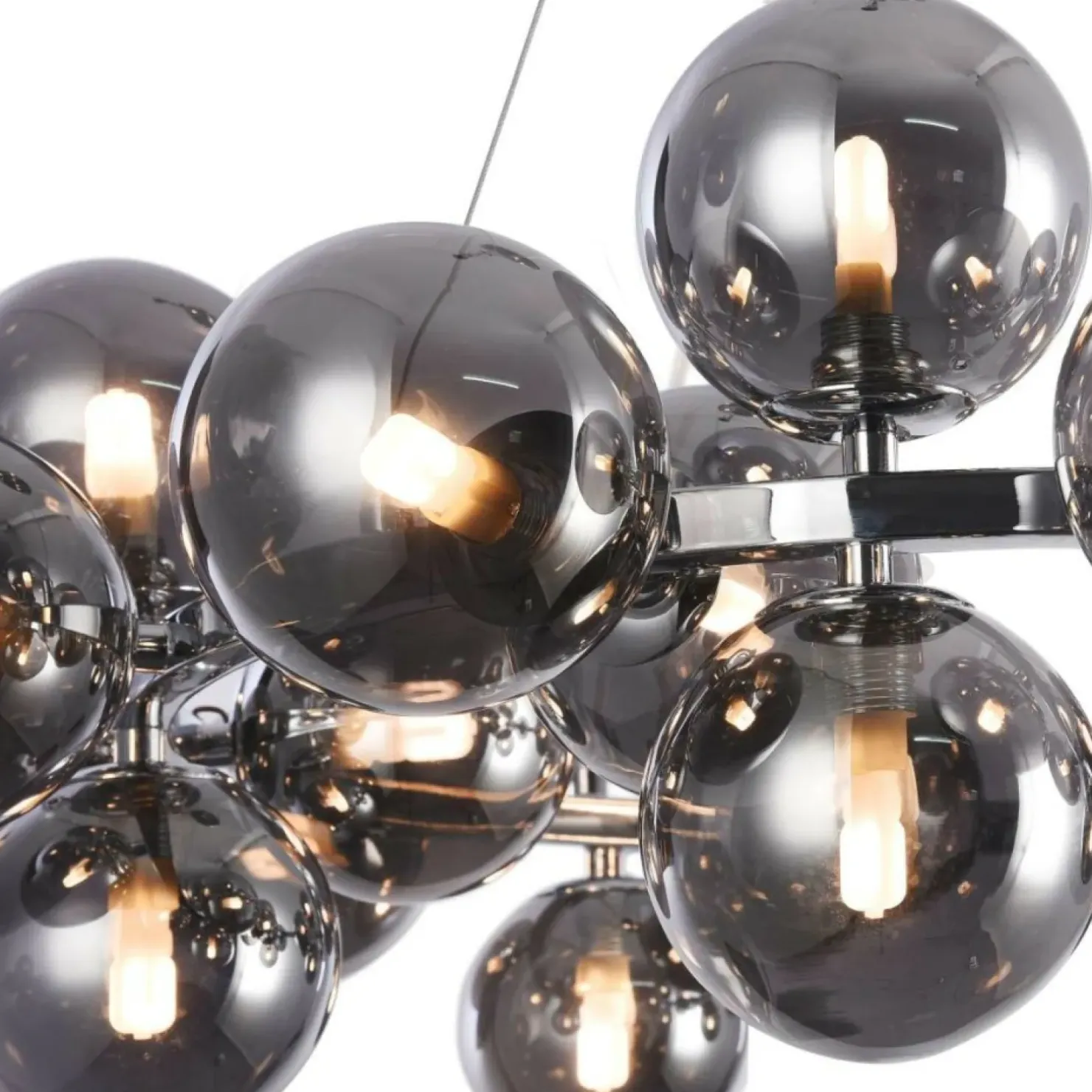 Clearance Sklep Kaja Duża, owana lampa wisząca MOD548PL-25CH DALLAS | Kaja Oświetlenie chrom