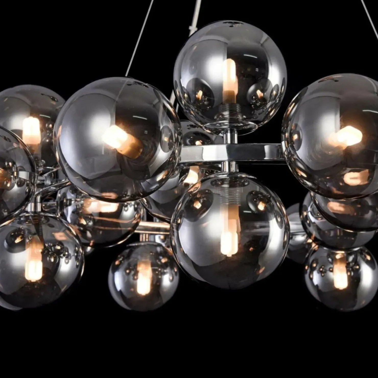 Clearance Sklep Kaja Duża, owana lampa wisząca MOD548PL-25CH DALLAS | Kaja Oświetlenie chrom