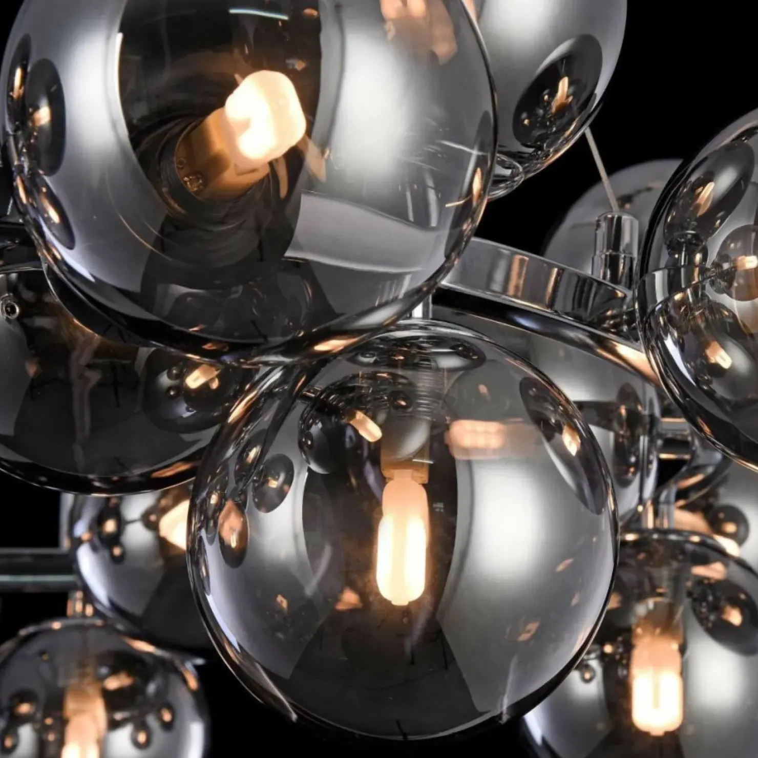 Clearance Sklep Kaja Duża, owana lampa wisząca MOD548PL-25CH DALLAS | Kaja Oświetlenie chrom