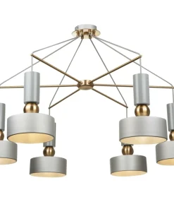 Best Sklep Kaja Duża, industrialna lampa wisząca MOD030PL-06GR VOID | Kaja Oświetlenie szary