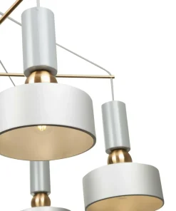 Best Sklep Kaja Duża, industrialna lampa wisząca MOD030PL-06GR VOID | Kaja Oświetlenie szary