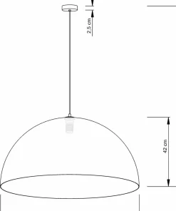 Outlet Sklep Kaja Duża, kopułowa lampa wisząca nad stół SIG 32295 z serii SFERA 90 ZŁ