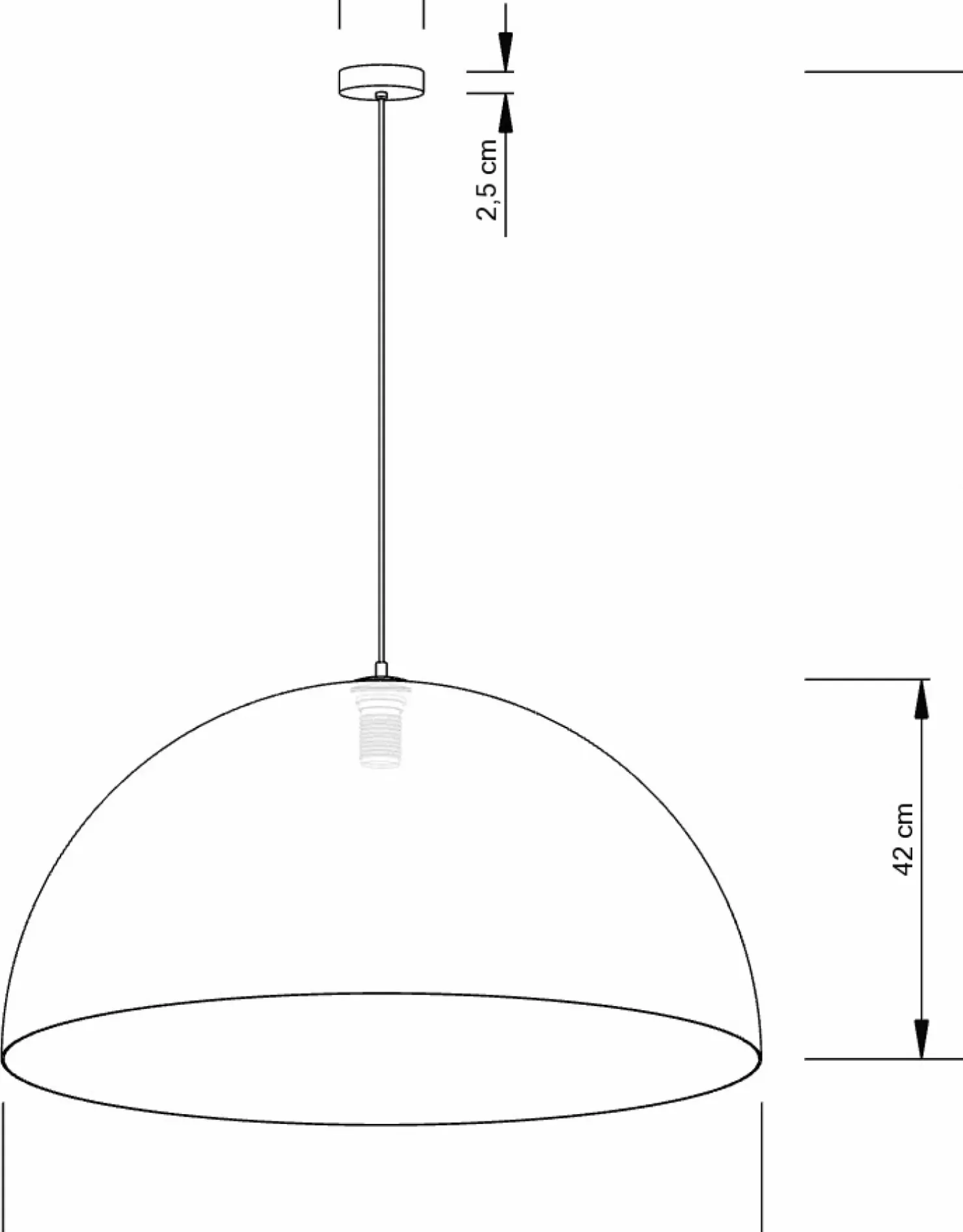 Outlet Sklep Kaja Duża, kopułowa lampa wisząca nad stół SIG 32295 z serii SFERA 90 ZŁ