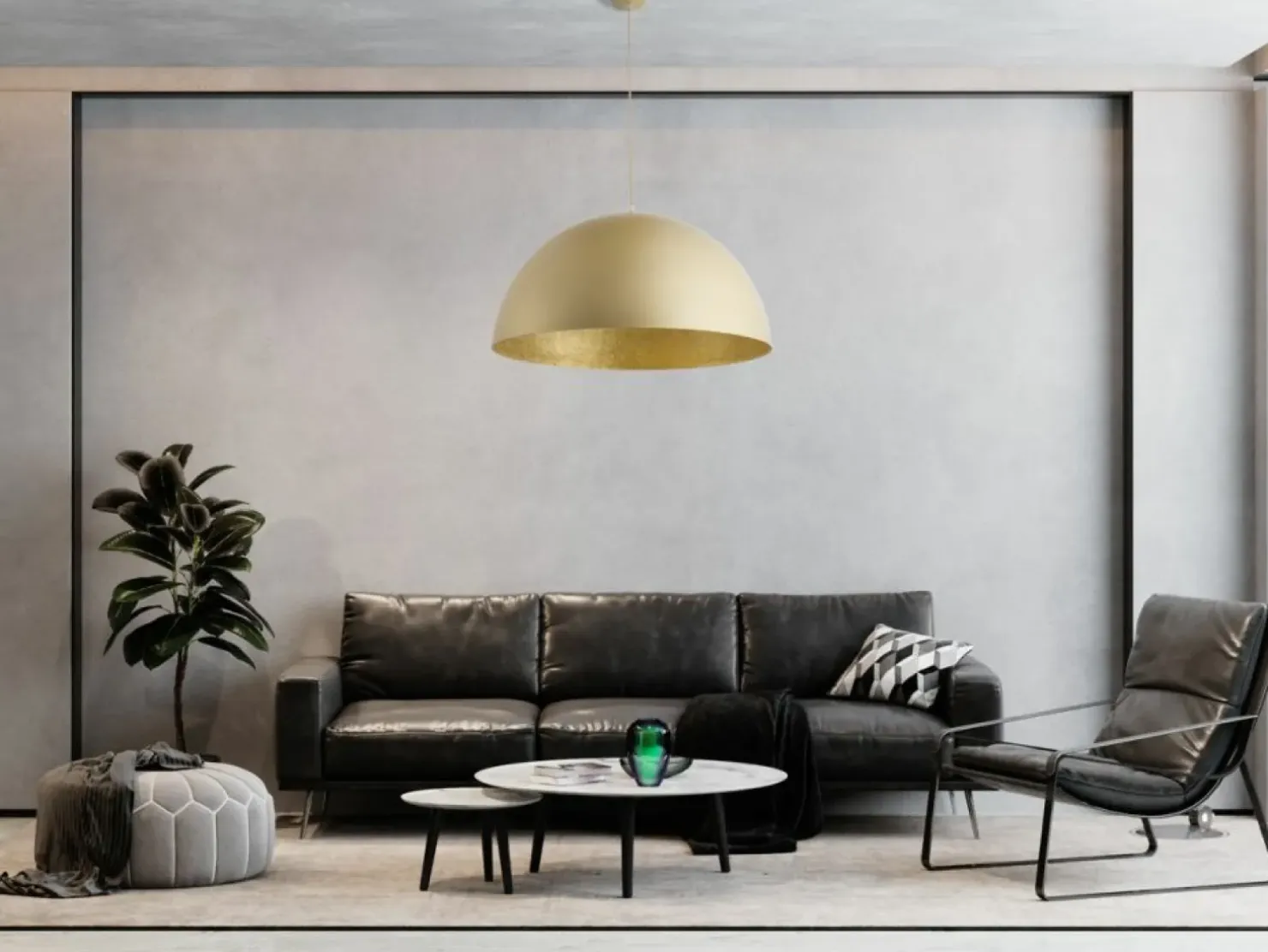 Outlet Sklep Kaja Duża, kopułowa lampa wisząca nad stół SIG 32295 z serii SFERA 90 ZŁ