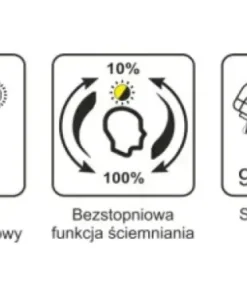 Duża, kreślarska lampa biurkowa, LED 12W K-BL1321 GRAFIT z serii ARES*Sklep Kaja Cheap