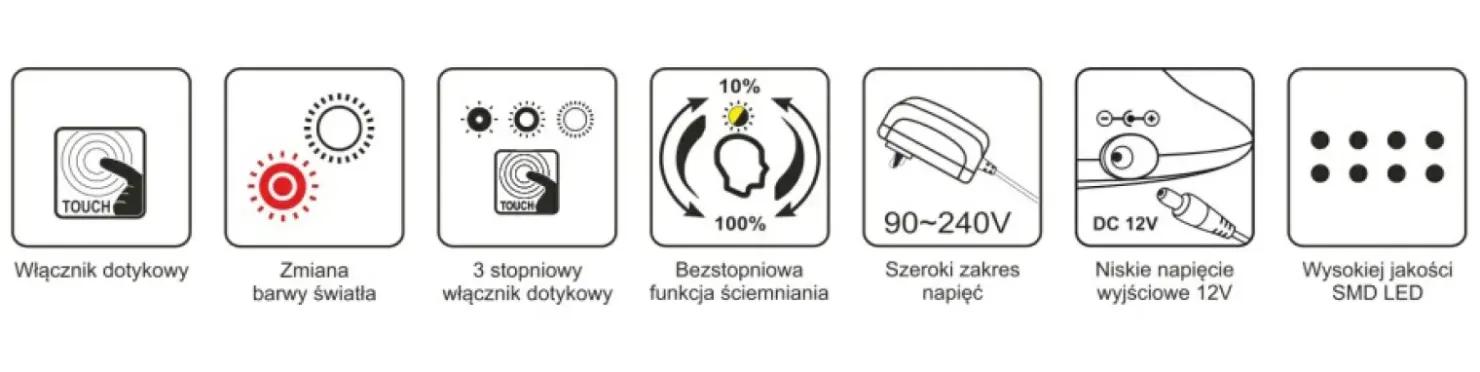 Duża, kreślarska lampa biurkowa, LED 12W K-BL1321 GRAFIT z serii ARES*Sklep Kaja Cheap