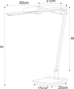 Duża, kreślarska lampa biurkowa, LED 12W K-BL1321 GRAFIT z serii ARES*Sklep Kaja Cheap