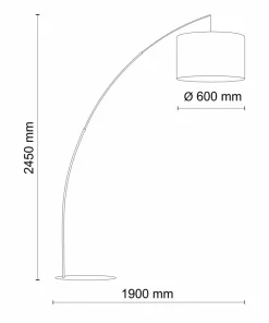 Duża lampa podłogowa do salonu, za kanapę TK 5488 z serii MOBY | Kaja*Sklep Kaja Cheap