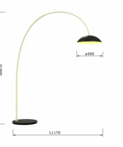 Duża lampa podłogowa łuk do salonu WF 3001-104 ROSSKOFF | Kaja*Sklep Kaja Best Sale