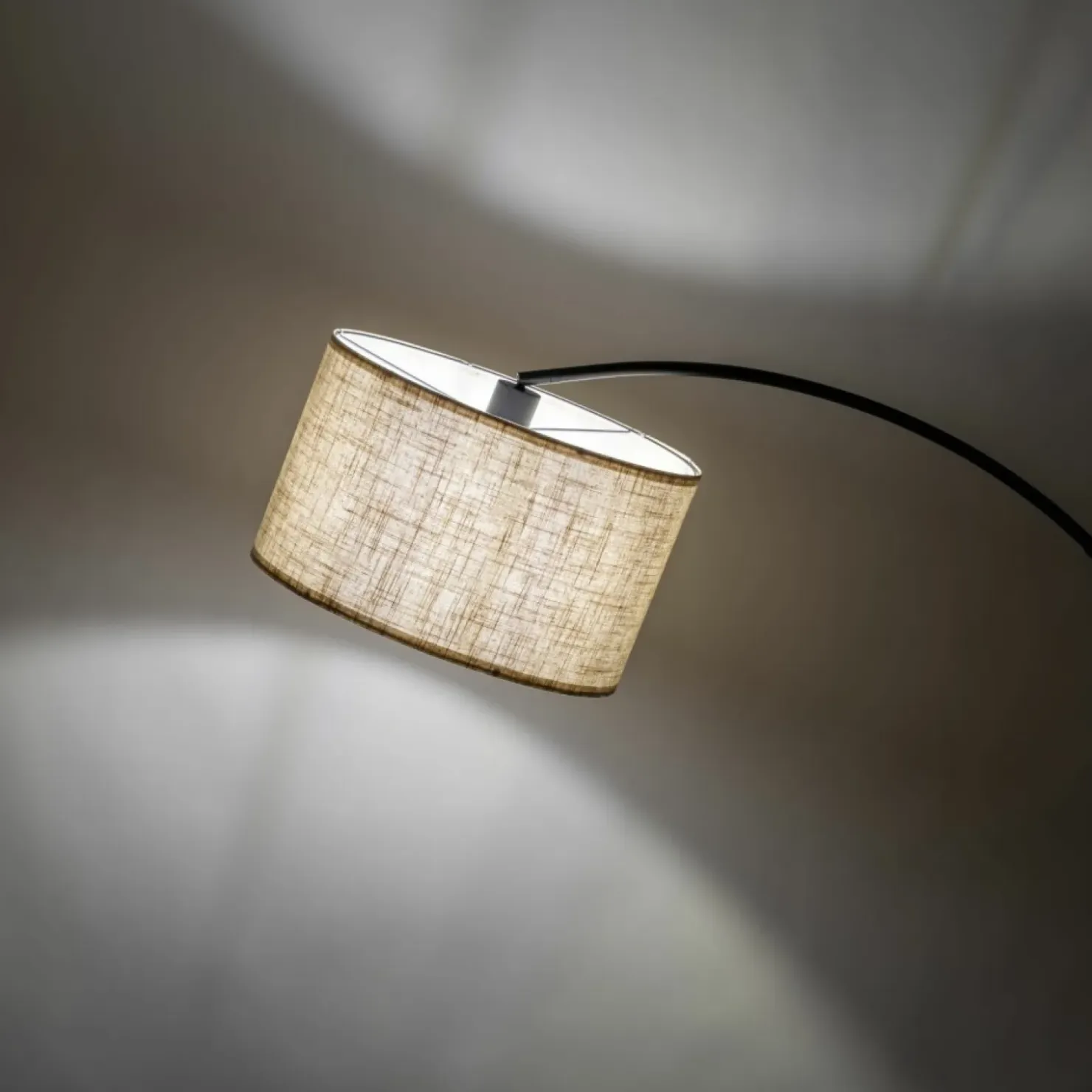 Duża lampa podłogowa w kształcie łuku TK 16023 ZENITH LINEN | Kaja*Sklep Kaja Online