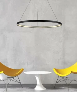 Sale Sklep Kaja Duża lampa wisząca, koło LED ⌀80cm LP-909/1P L BK CCT RING | Kaja