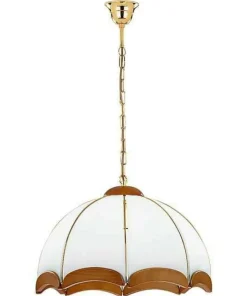 Duża lampa wisząca z drewnem, 3xE27 AL 767 SIKORKA | Kaja Oświetlenie*Sklep Kaja Shop