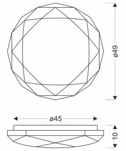 Duża, ledowa lampa sufitowa ⌀49cm 14-28877 BALDO | Kaja Oświetlenie*Sklep Kaja Store