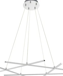 Store Sklep Kaja Duża, ledowa lampa wisząca do salonu A0020-350 ANDROS | Kaja srebrny