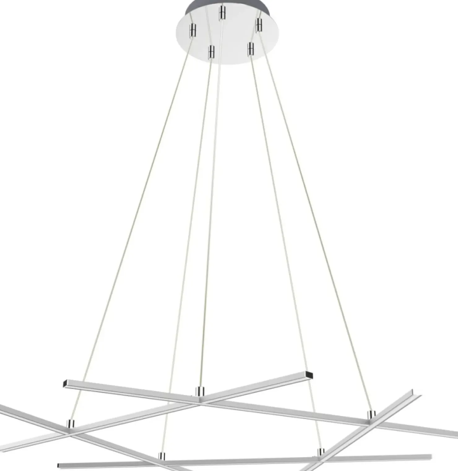 Store Sklep Kaja Duża, ledowa lampa wisząca do salonu A0020-350 ANDROS | Kaja srebrny