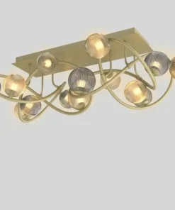 Sale Sklep Kaja Duża, złota lampa sufitowa w stylu glamour WF 9015-1204 METZ | Kaja