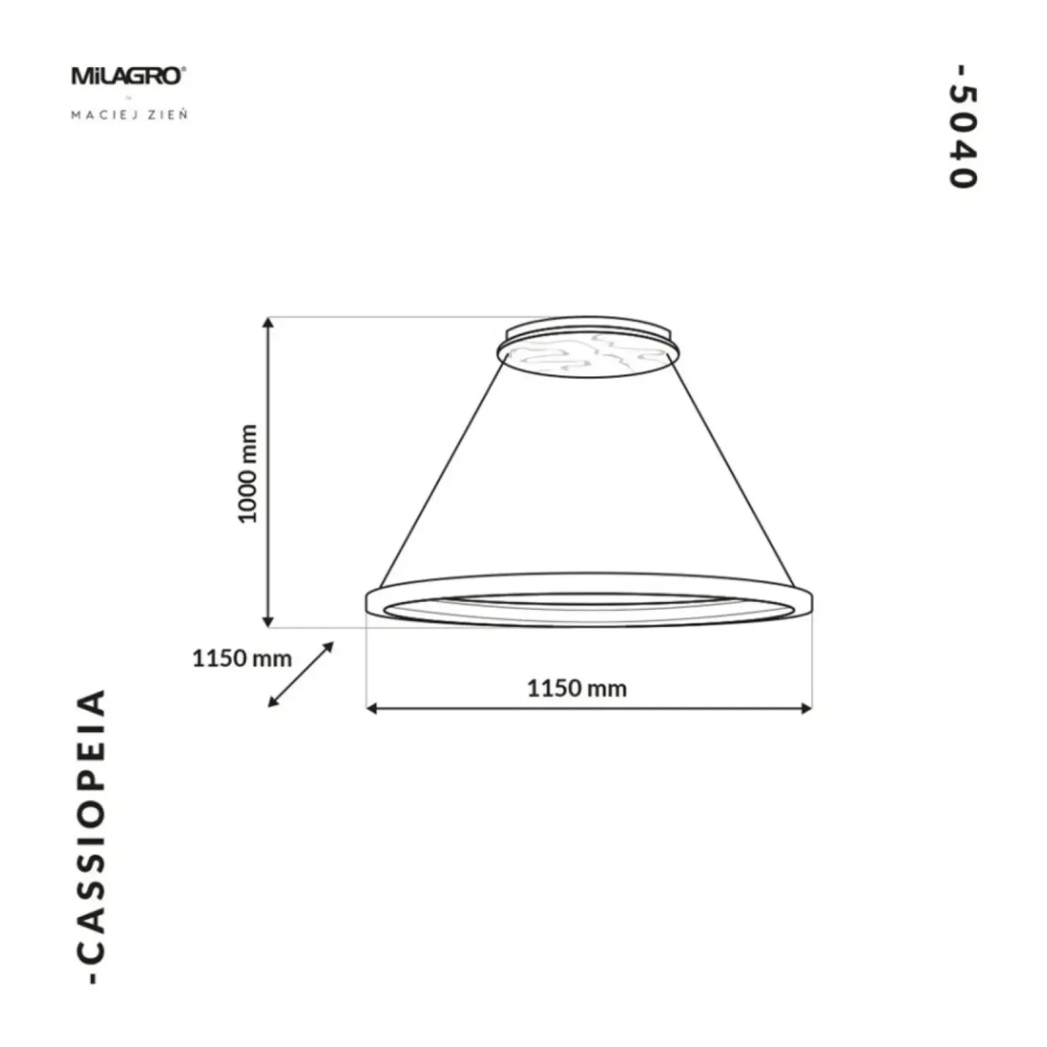 Best Sklep Kaja Duże, białe koło wiszące, marmurowa lampa MZ5040 CASSIOPEIA | Kaja
