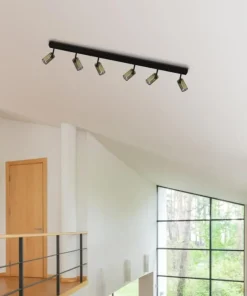 Outlet Sklep Kaja Długa listwa ze złotymi reflektorami K-4838 HORIN | Kaja Oświetlenie
