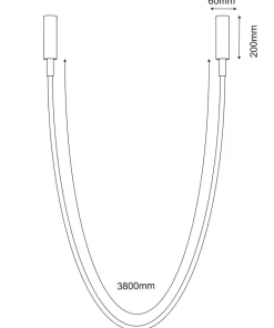 Store Sklep Kaja Długa, natynkowa lina świecąca LED 420cm 4000K ANT 5059 HEBI | Kaja