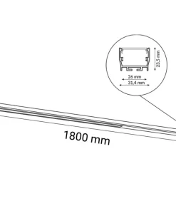Długi plafon LED ciepłe światło 180cm 3000K ANT 1817 HIATE | Kaja*Sklep Kaja Online