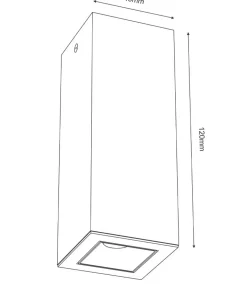 Długi, prostokątny spot 12x4,5cm LED 3000K ANT 1029 z serii A-GLARE*Sklep Kaja Shop