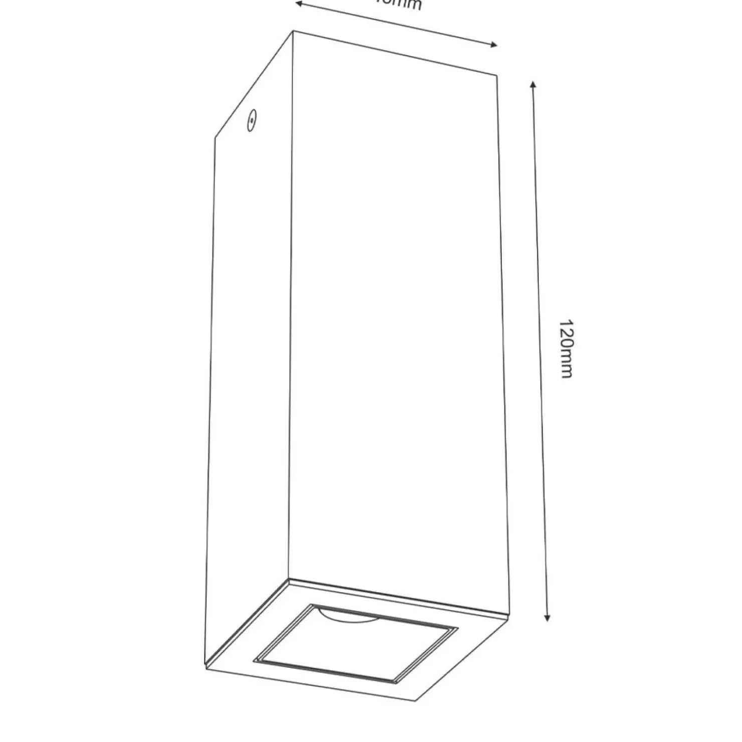 Długi, prostokątny spot 12x4,5cm LED 3000K ANT 1029 z serii A-GLARE*Sklep Kaja Shop