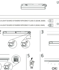 Długi reflektor do szyny magnetycznej 1F 10650 LVM LINE LED | Kaja*Sklep Kaja Clearance