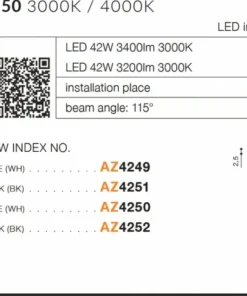 Duży klasyczny czarny plafon okrągły LED AZ4252 MALTA | Kaja*Sklep Kaja Store