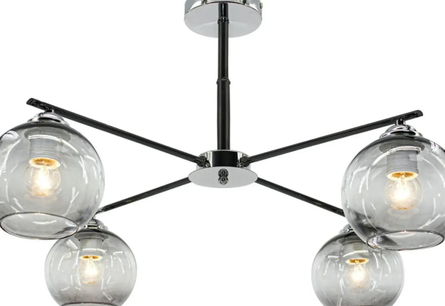 Shop Sklep Kaja Duży żyrandol z transparentnymi kloszami 1859/4 8C BL | Kaja