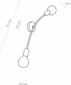 Dwukierunkowa, metalowa lampa ścienna TK 2721 HELIX | Kaja Oświetlenie*Sklep Kaja New