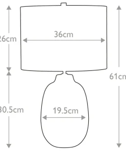 Dwukolorowa lampa nocna z abażurem GRANGE-PARK-TL z serii GRANGE PARK*Sklep Kaja Best
