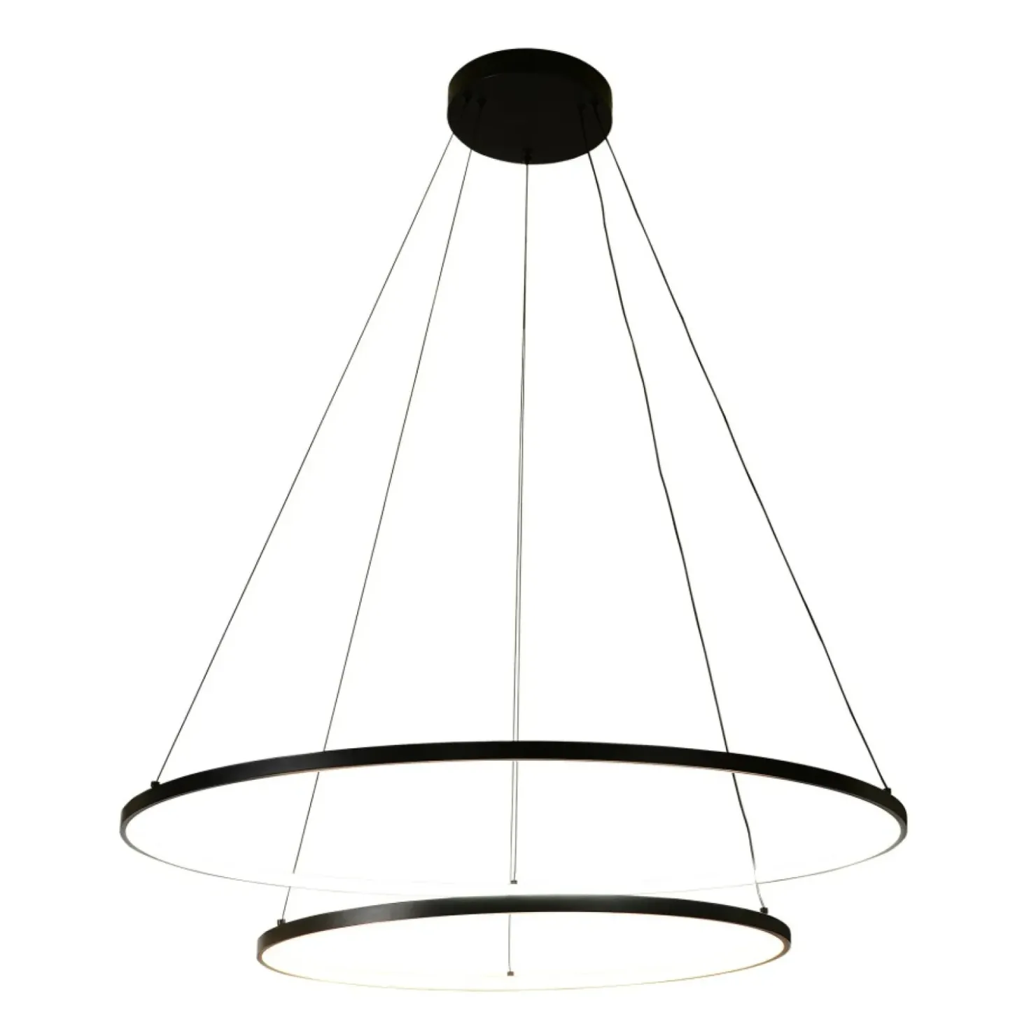 Dwupoziomowa lampa wisząca LED, obręcze PEN89424-60+90BK HORIK | Kaja*Sklep Kaja Cheap