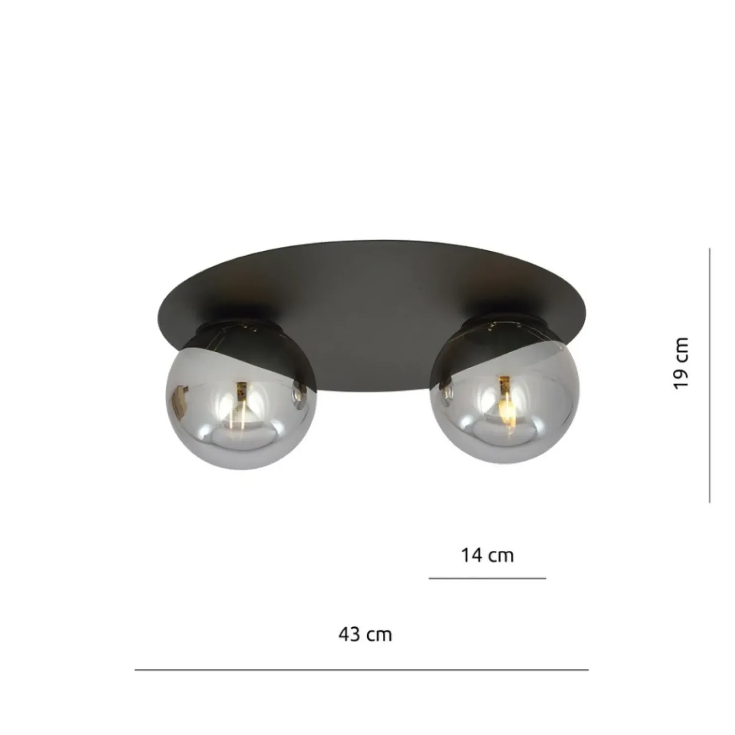 Dwupunktowa lampa sufitowa do korytarza 1128/2 SOLAR | Kaja*Sklep Kaja Flash Sale