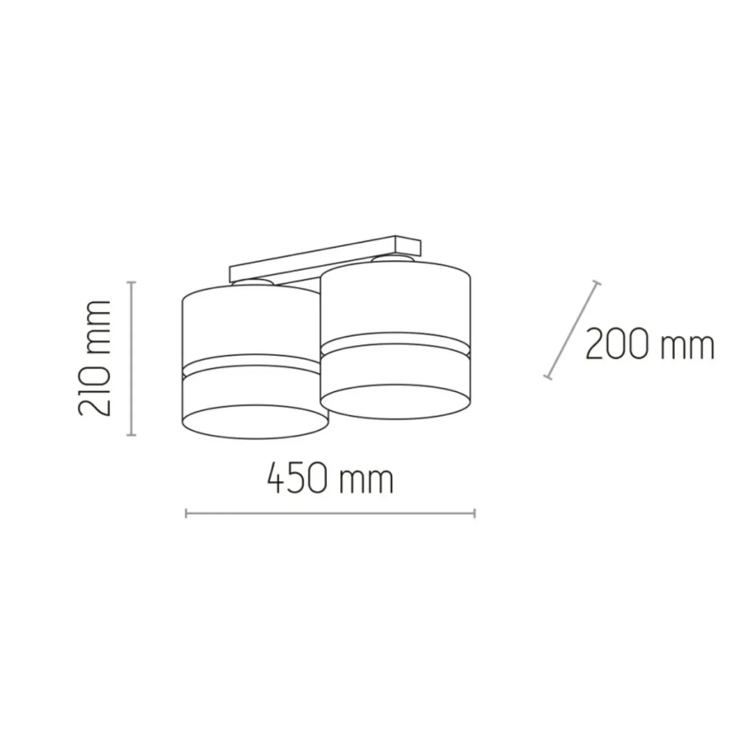 Dwupunktowa lampa w stylu rustykalnym TK 6545 PAGLIA | Kaja*Sklep Kaja Discount