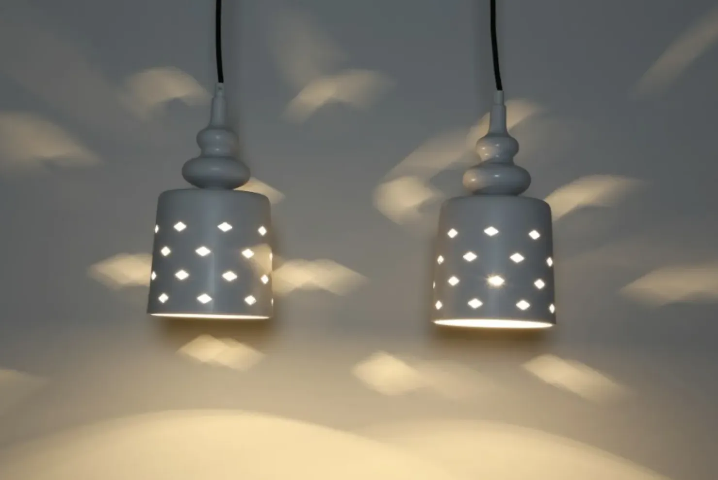 Dwupunktowa lampa z ozdobnymi kloszami 32-51929 HAMP | Kaja*Sklep Kaja Sale