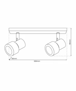 Cheap Sklep Kaja Dwupunktowa listwa sufitowa, lampa do holu ML9947 CINO | Kaja